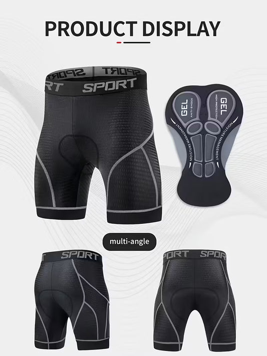 Ergonomiska Cykelshorts med Stötdämpande Gelkudde – Max Komfort & Effektivare Cykling, Andningsbart Material & Perfekt Passform